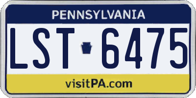 PA license plate LST6475