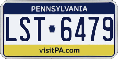 PA license plate LST6479