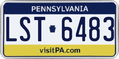 PA license plate LST6483