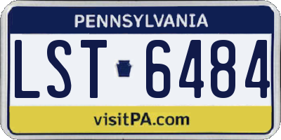 PA license plate LST6484