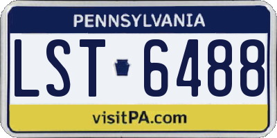PA license plate LST6488