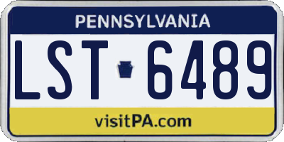 PA license plate LST6489