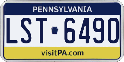 PA license plate LST6490