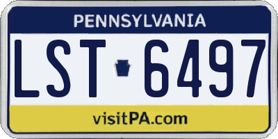 PA license plate LST6497