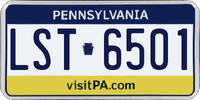 PA license plate LST6501