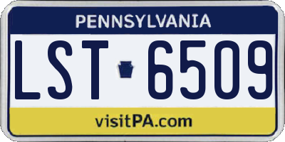 PA license plate LST6509