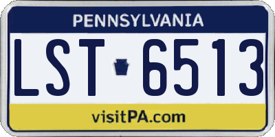 PA license plate LST6513