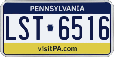 PA license plate LST6516
