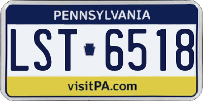 PA license plate LST6518