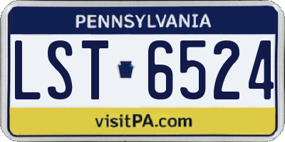 PA license plate LST6524