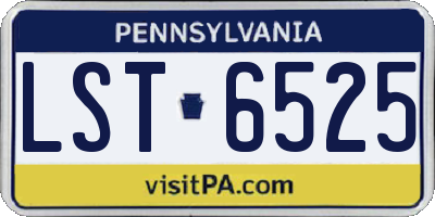 PA license plate LST6525