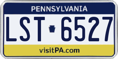 PA license plate LST6527