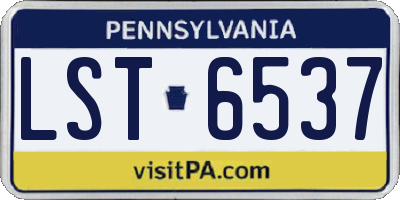 PA license plate LST6537
