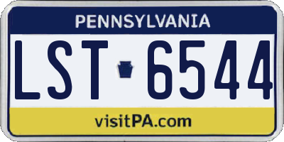 PA license plate LST6544