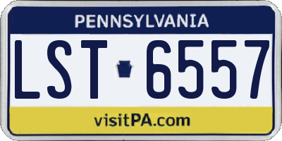 PA license plate LST6557