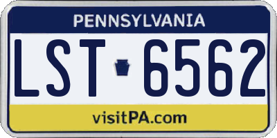 PA license plate LST6562
