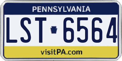 PA license plate LST6564