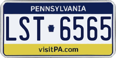 PA license plate LST6565
