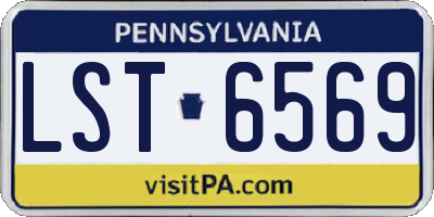 PA license plate LST6569