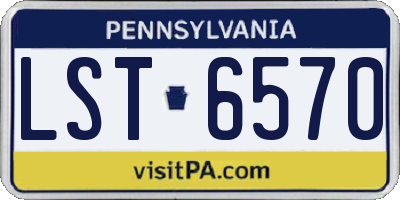 PA license plate LST6570