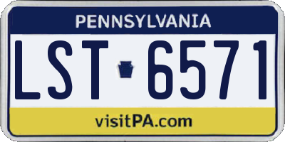 PA license plate LST6571