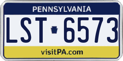PA license plate LST6573