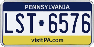 PA license plate LST6576