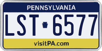 PA license plate LST6577