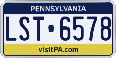 PA license plate LST6578