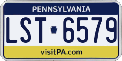 PA license plate LST6579