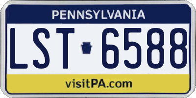 PA license plate LST6588