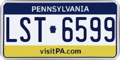 PA license plate LST6599