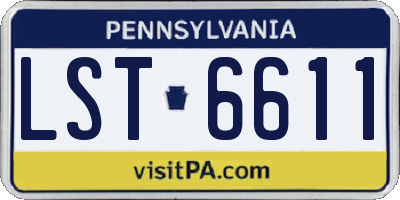 PA license plate LST6611