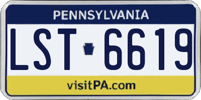 PA license plate LST6619