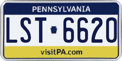 PA license plate LST6620