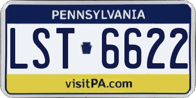 PA license plate LST6622