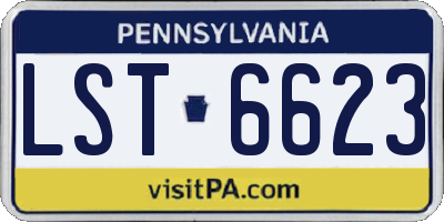 PA license plate LST6623