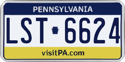 PA license plate LST6624
