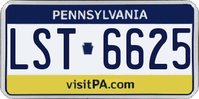 PA license plate LST6625