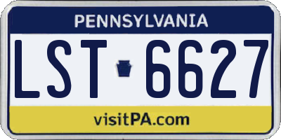 PA license plate LST6627