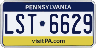 PA license plate LST6629