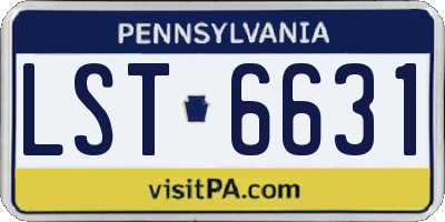 PA license plate LST6631