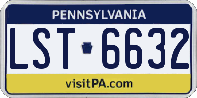 PA license plate LST6632