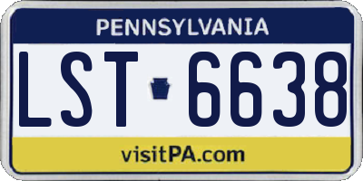 PA license plate LST6638