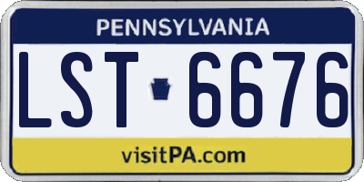 PA license plate LST6676