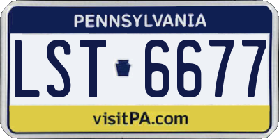 PA license plate LST6677