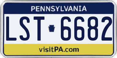 PA license plate LST6682