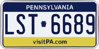 PA license plate LST6689
