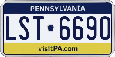 PA license plate LST6690