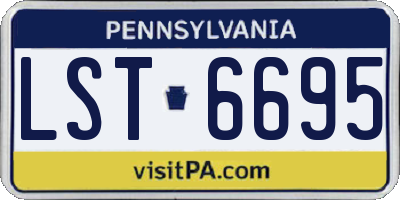 PA license plate LST6695